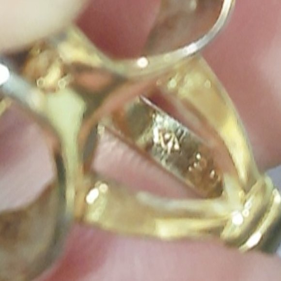 RARE 1940'S TOPAZ GLASS RING 18K HGE V , VARGAS - Picture 7 of 12